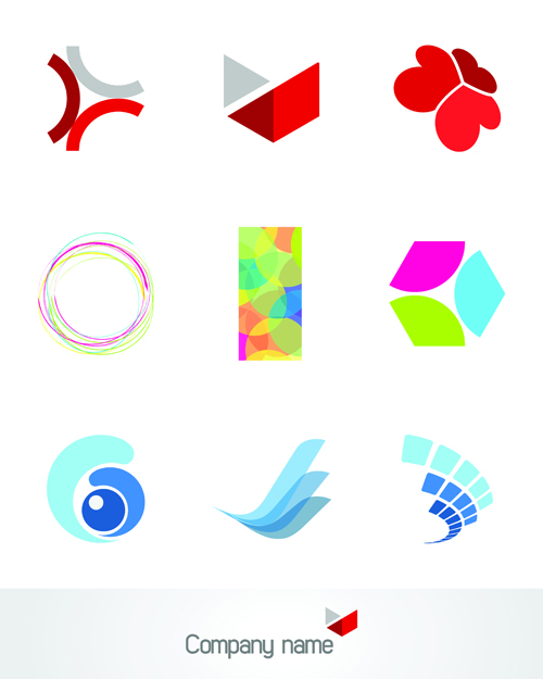 Creative 3D Logo design vector set 01  