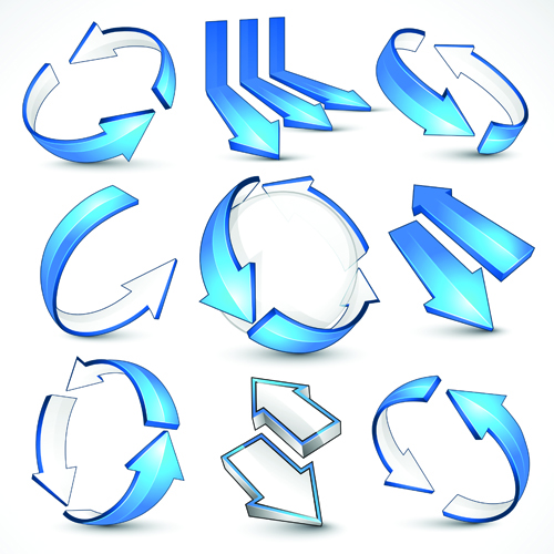 Creative Arrow logo design vector graphics 02  
