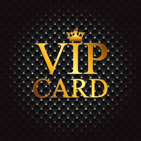 Black diamond VIP card template vector  