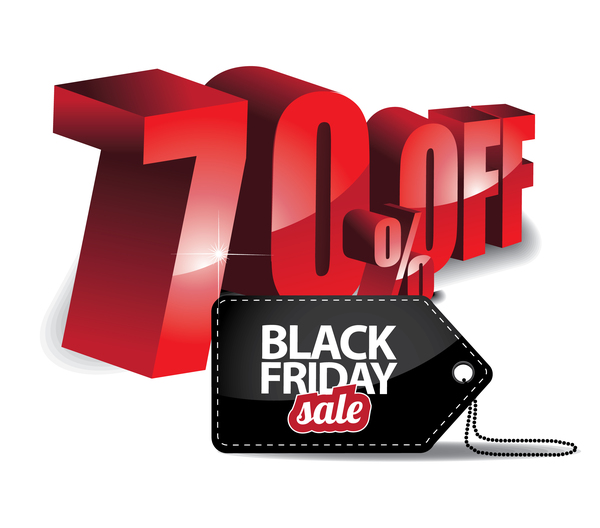 Black friday sale tag with discount vector 07  