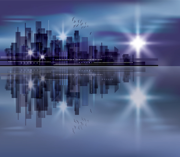 Blurs city background design vectors 08  