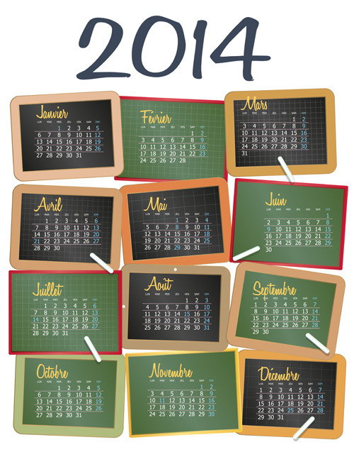 Calendar 2014 vector huge collection 83  