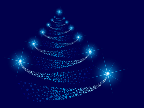 Sparkling Christmas tree design vector 05  