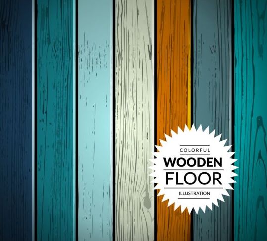 Illustration vectorielle colorée de fond de plancher en bois 11  