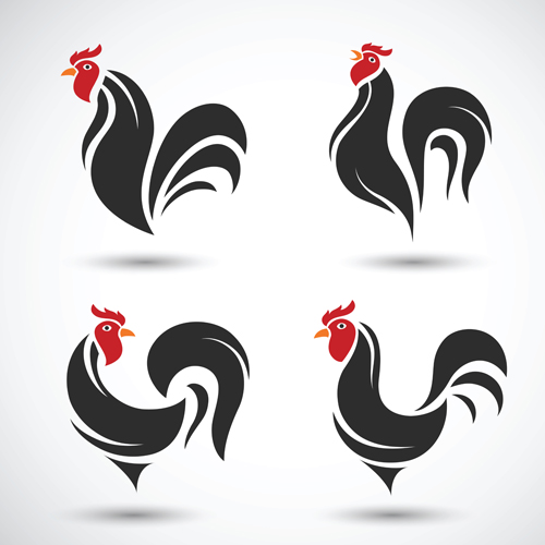 Creative chicken logos vector design 10  