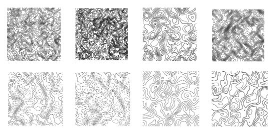 Creative topographic map patterns vector  