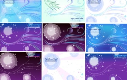 Dream flash background vectors material  