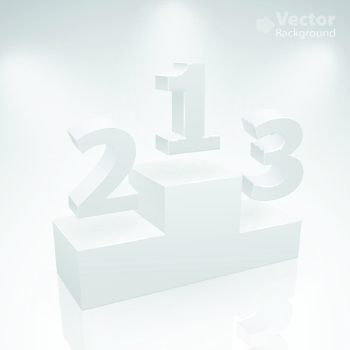 Set of Empty white interior backgrounds design vector 05  