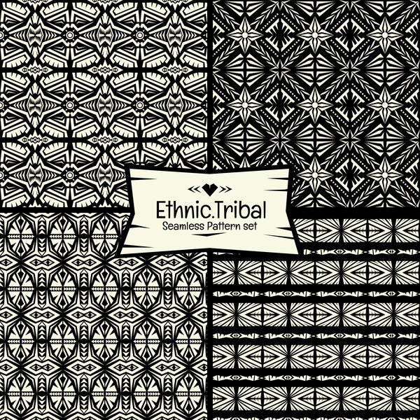 Ethnische tribal Musterdesign Vektor Material 02  