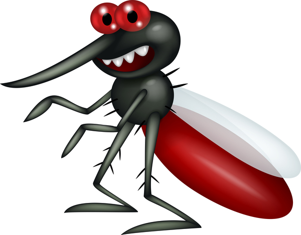 Funny mosquito cartoon vector material 02  