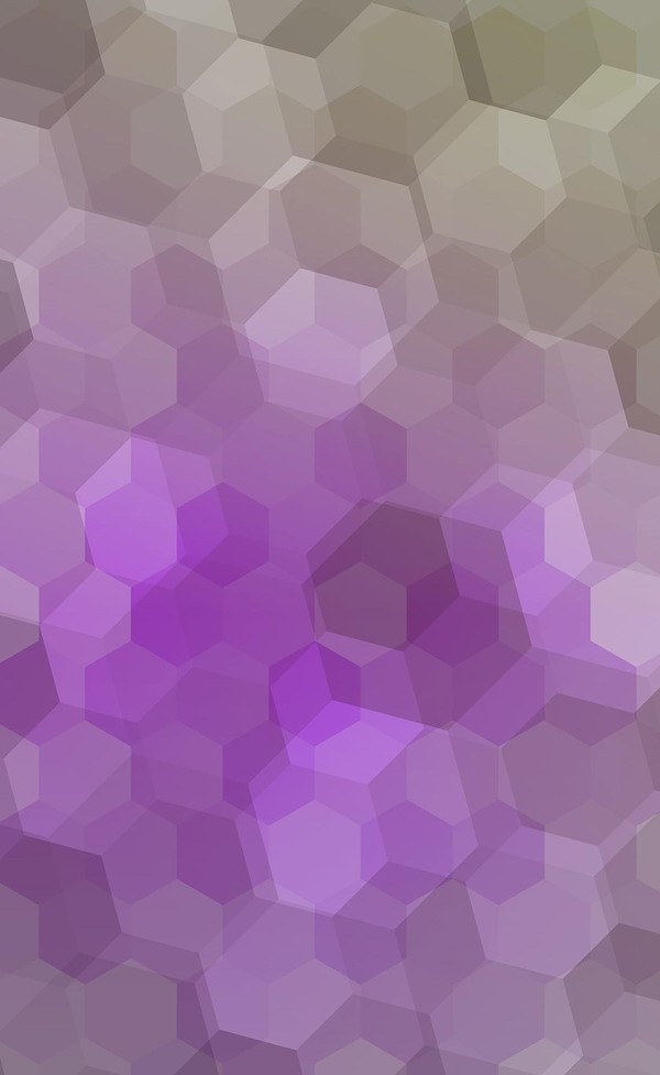 六角形のベクトルと紫の背景グレー  