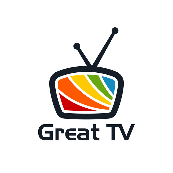 Grand vecteur de logo TV  