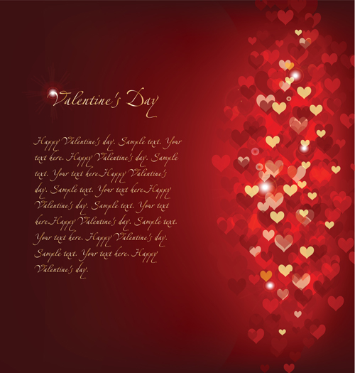 Different heart background art vector 05  