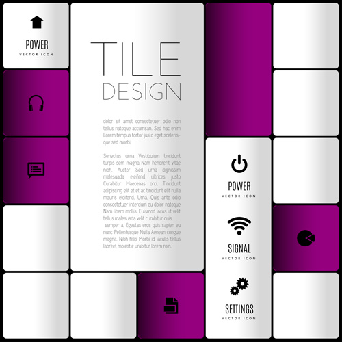 Mobile interface layout vector material 05  