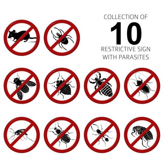 Parasites signe d’avertissement vecteurs ensemble 03  