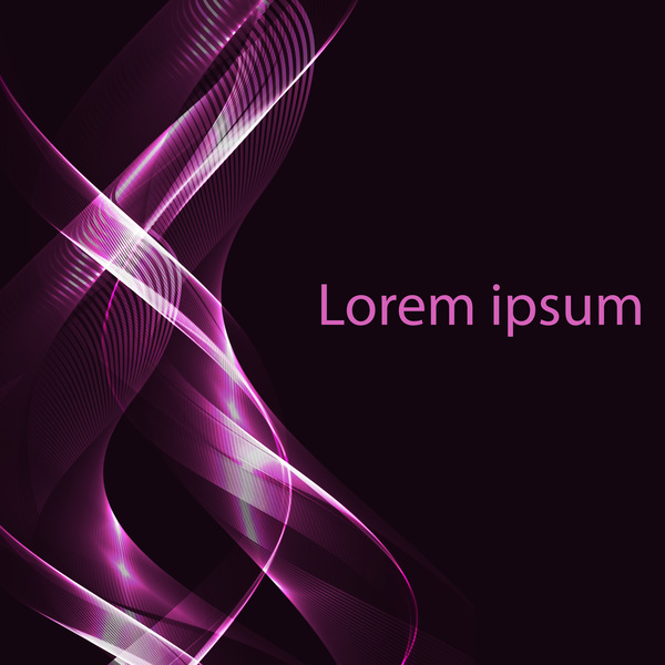 紫光と黒の背景ベクトル 01 波状  