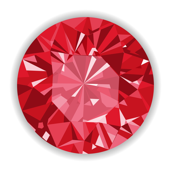 Vecteur d'illustration de diamant rouge  