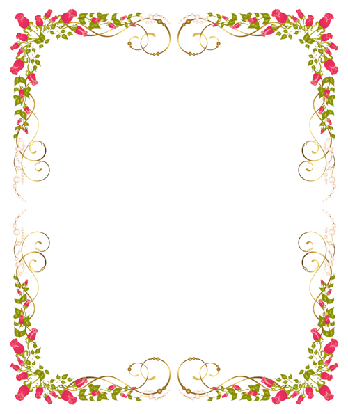 Bright Rose background vector 04  