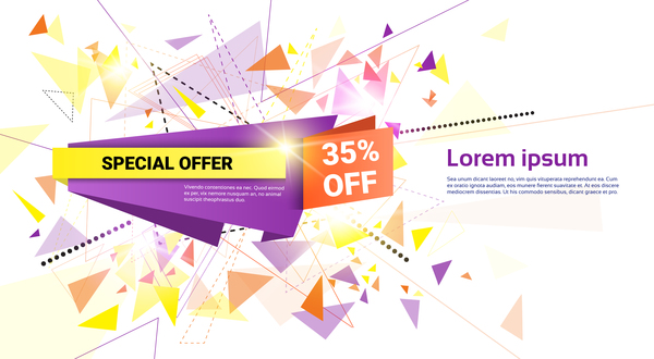 Special offer sale abstract template vector 10  