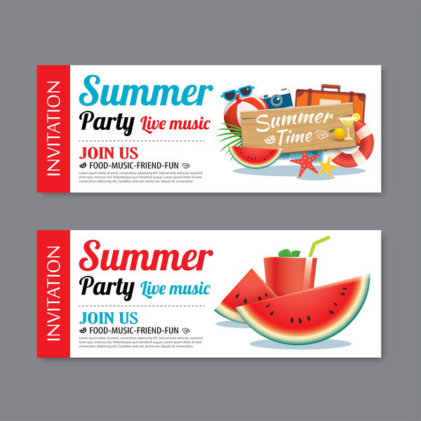 Summer party live music banners  