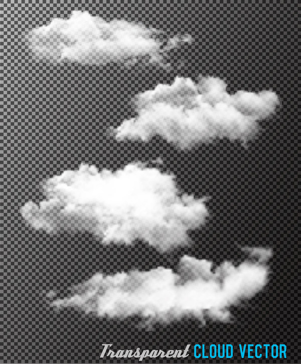 Transparent cloud vectors material set 01  