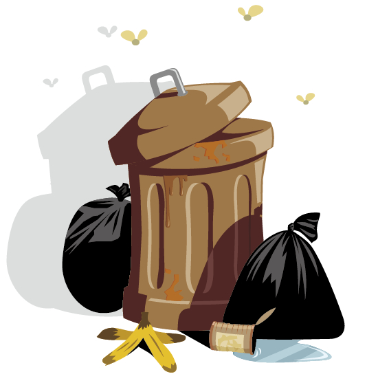 Trash and garbage bags design vector  