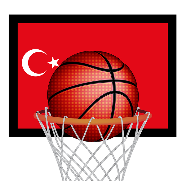 Vecteur de fond de basket-ball de styles turcs 03  