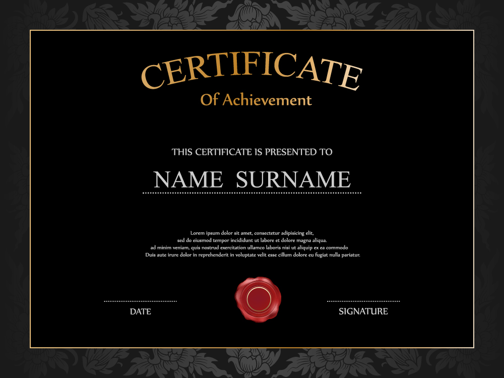 Vintage frame certificate template vectors 01  
