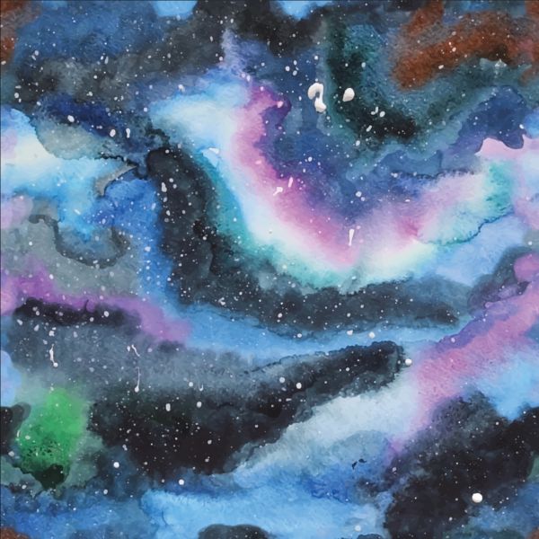 Watercolor cloud grunge background vector 07  