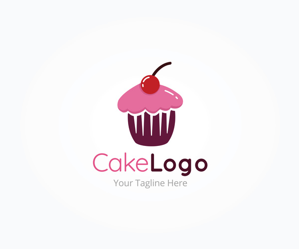 conception de vecteur de logo de gâteau  