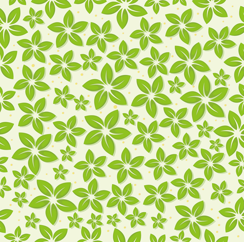 Set of Seamless Leaves pattern Vector 01  