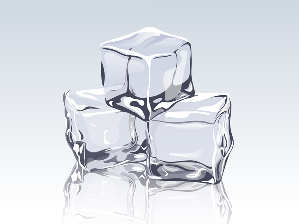 cubes de glace transparente design vecteur  