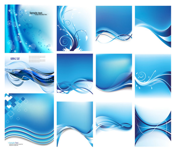 blue dynamic lines background vector art  