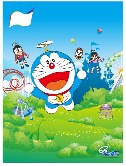 Cute cartoon Doraemon design vector  