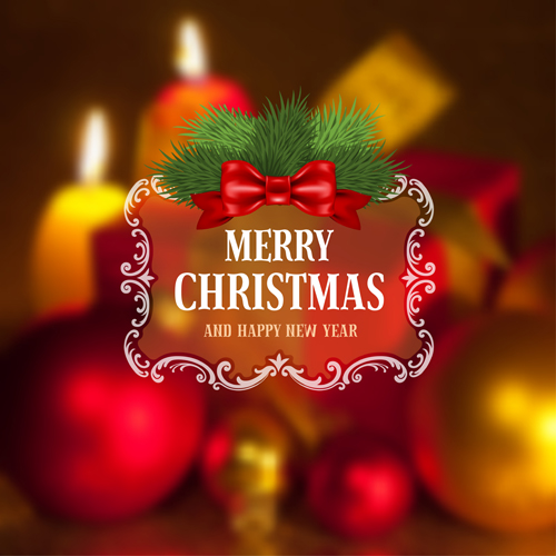 2015 christmas and new year blurred backgrounds vector 05  