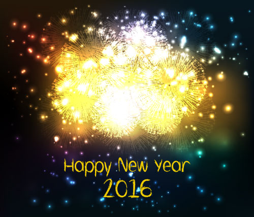 2016 new year with firework background vector 10  