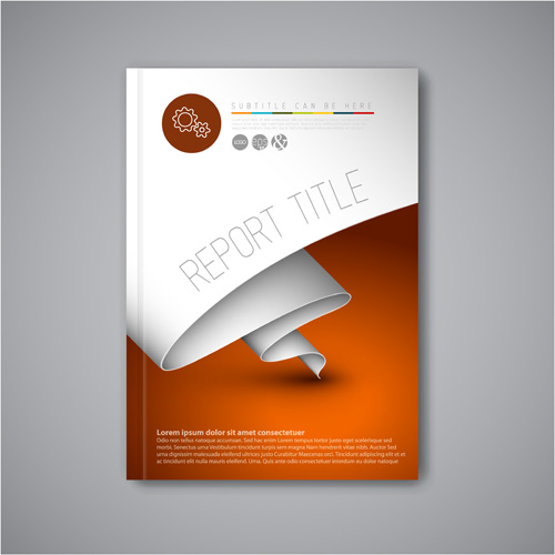 Abstract brochure cover vecto template 06  