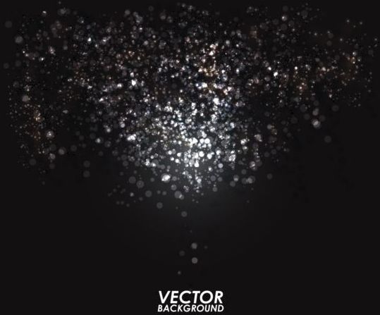Schwarzer Hintergrund mit Licht-Punkt-Vektor  