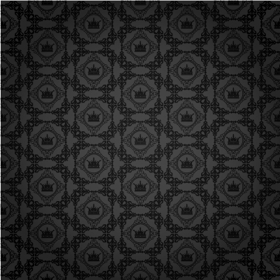 Black decor seamless pattern vector  