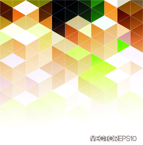 Bright triangles pattern vector background 05  