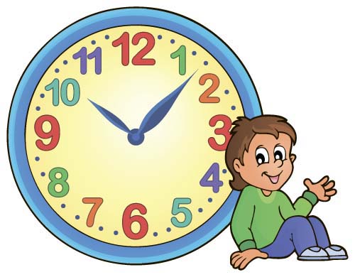 Cartoon clock baby design vector 01  