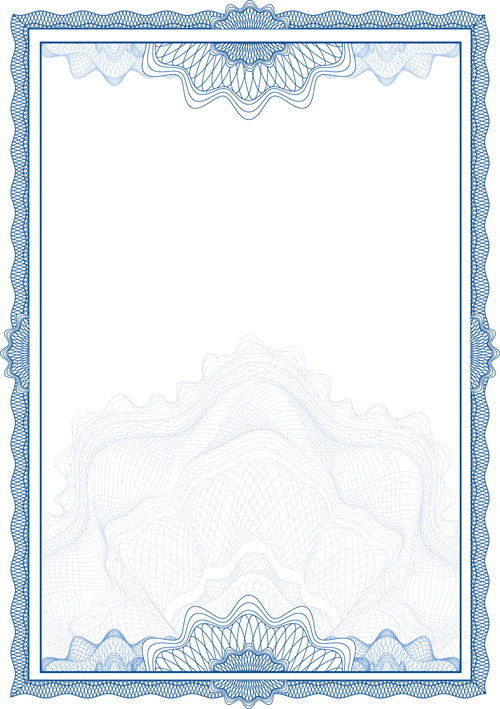 Commonly Certificate cover vector template 02  