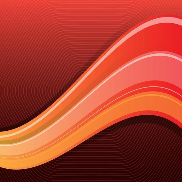Colored wavy with abstract background vector  