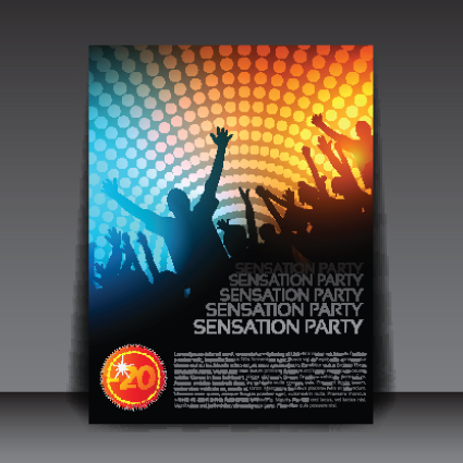 commonly Party Flyer cover template vector 01  