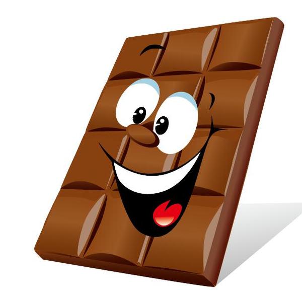 Vecteur de conception de chocolat drôle de dessin animé 01  