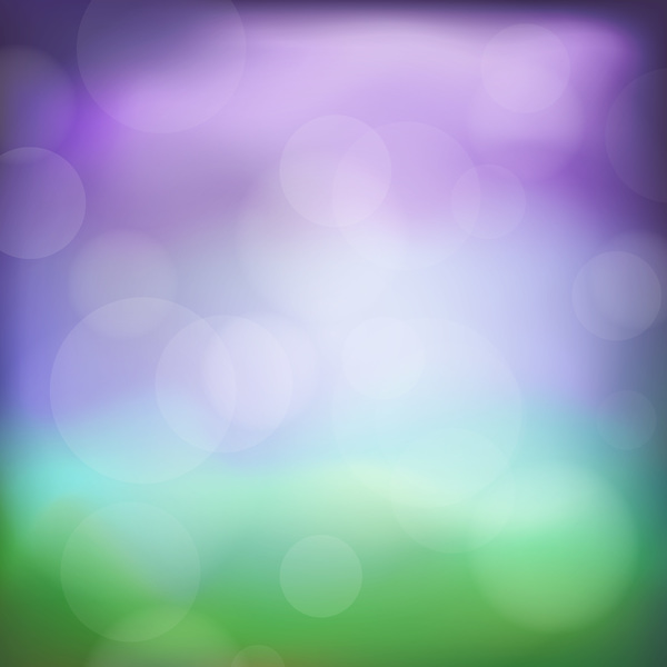 Green with purple bokeh vector backgrounds  