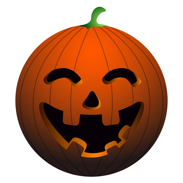 Halloween pumpkin head vector illustration 08  