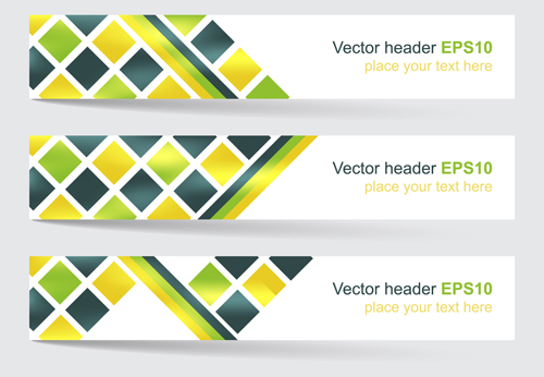 Header banners modern design vectors 04  