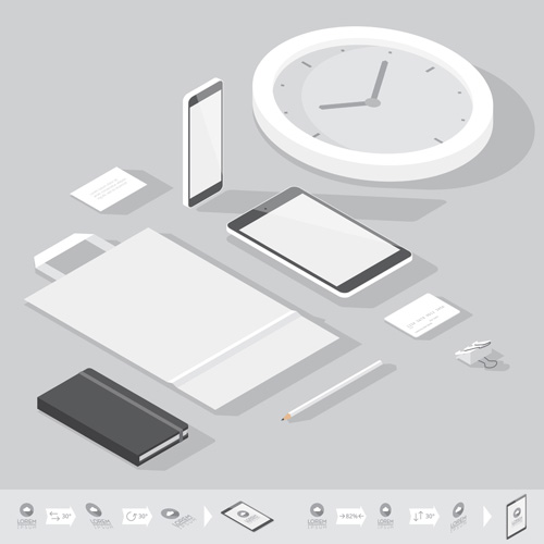 Isometric branding infographics template vector 16  