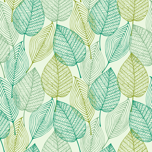 Leaves textures pattern seamless vector 08  